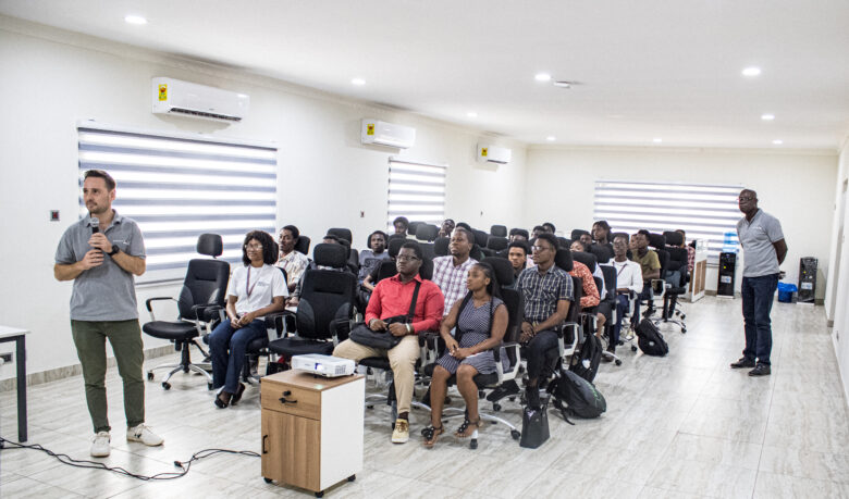 Young tech professionals having their onboarding at AmaliTech office in Accra